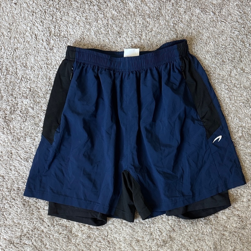 Men's Athletic Shorts in Navy and Black / M34